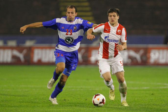 Luka Jović na utakmici protiv Borca iz Čačka
