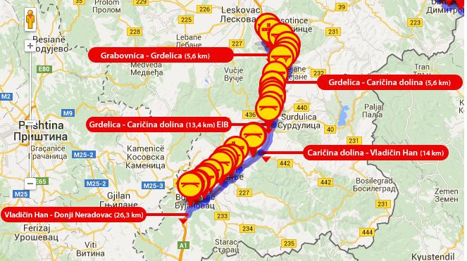 koridor 10 srbija mapa NOVA SAOBRAĆAJNICA: Od sutra Koridor 10 duži 26 km (MAPA  koridor 10 srbija mapa