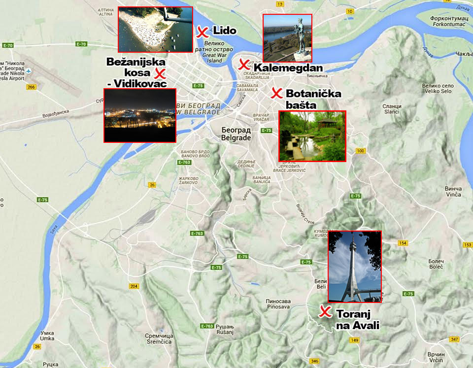 vidikovac beograd mapa NA OVIM MESTIMA VIĐALI SMO SVAŠTA: Omiljene lokacije Beograđana  vidikovac beograd mapa