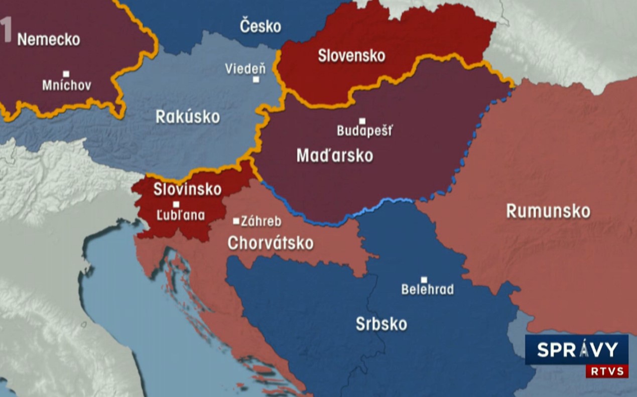 slovacka mapa BIH PRIPADA SRBIJI: Slovačka televizija napravila strašnu grešku  slovacka mapa