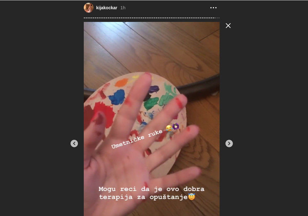 Stori Kristine Kije Kockar na Instagramu