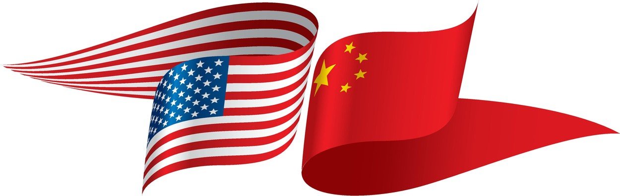 Zastave Kine i SAD/Ilustracija