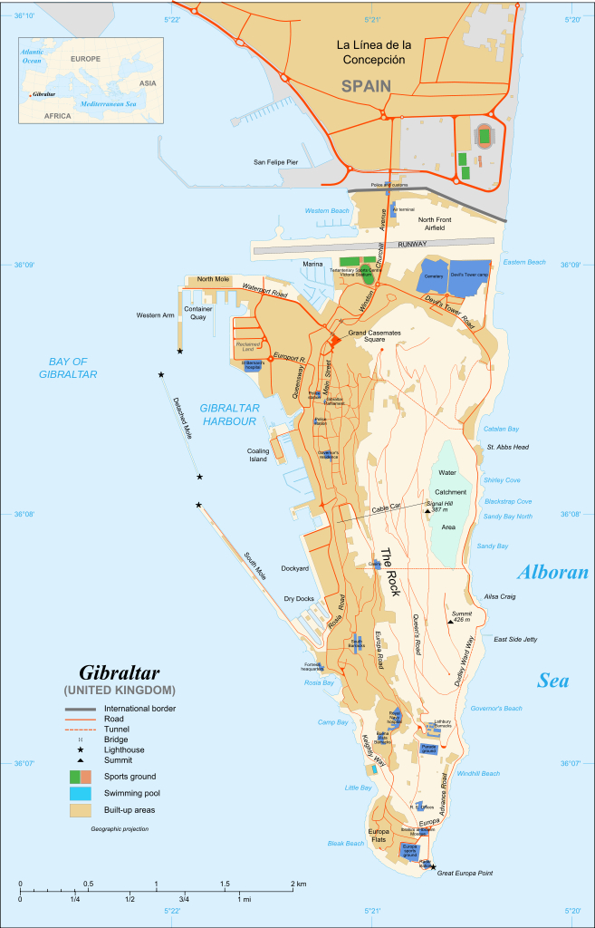 Mapa Gibraltara