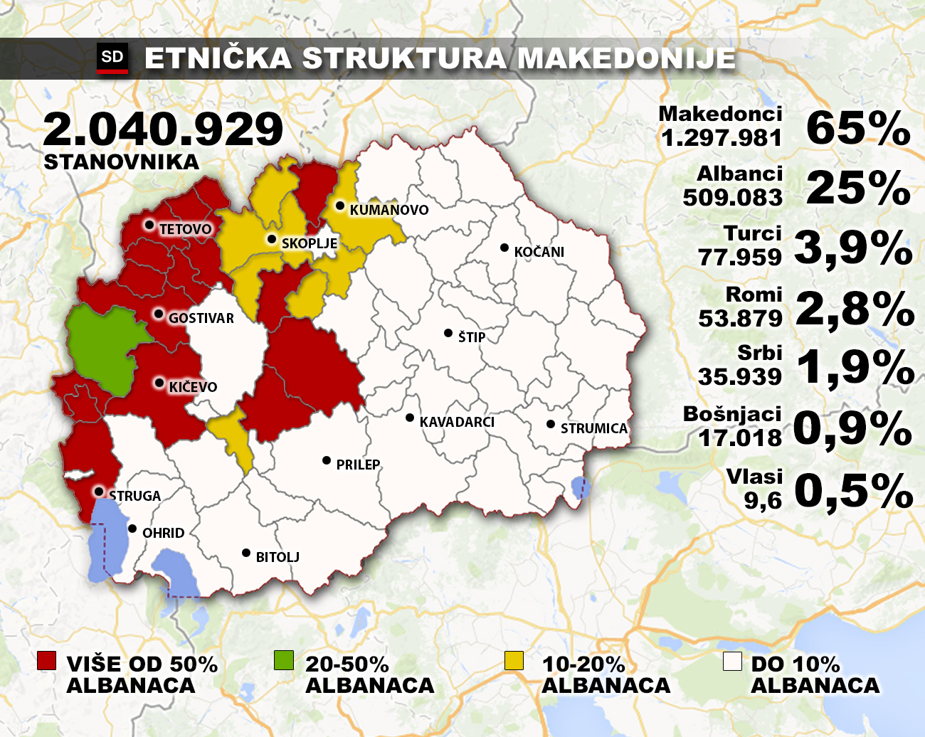 mapa makedonije i srbije Albanci osvajaju Makedoniju! | Najnovije vesti   Srbija danas mapa makedonije i srbije