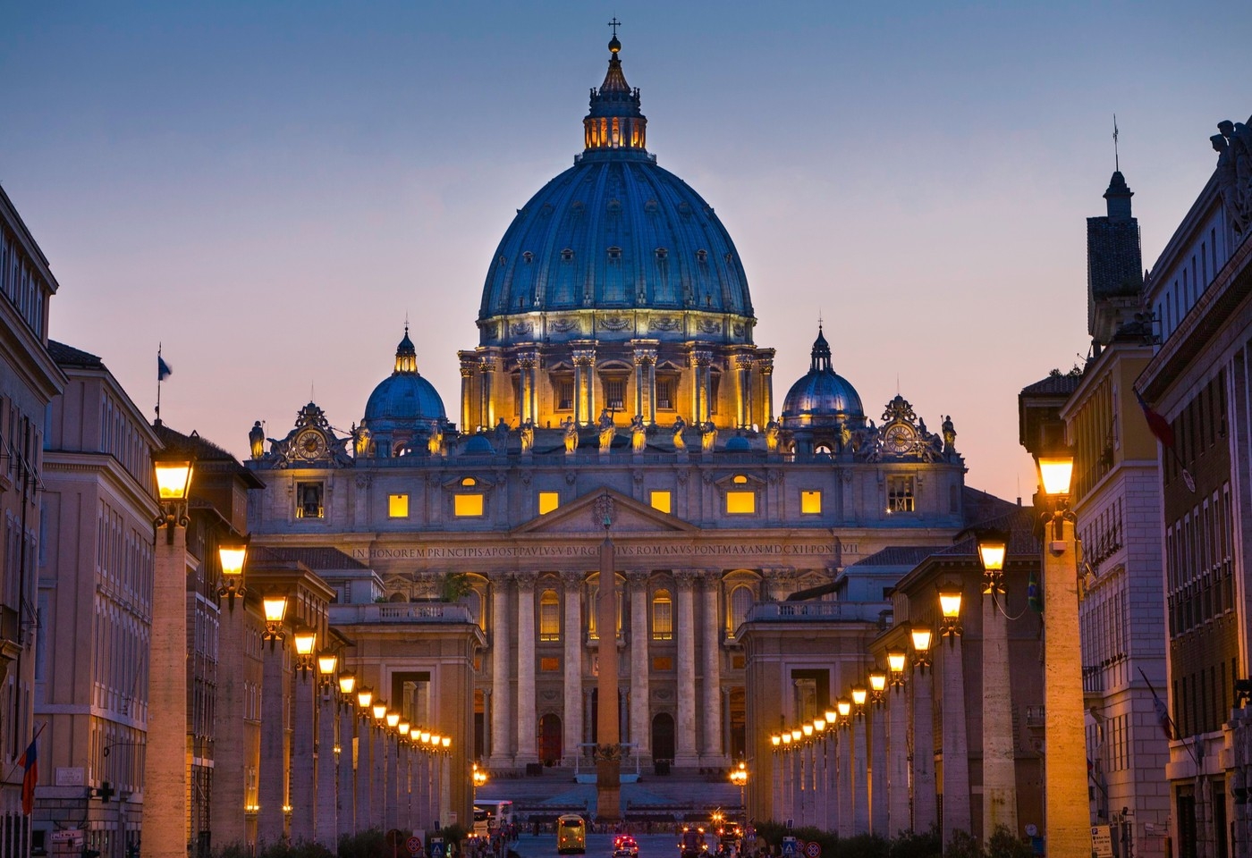 Noćna panorama Vatikana