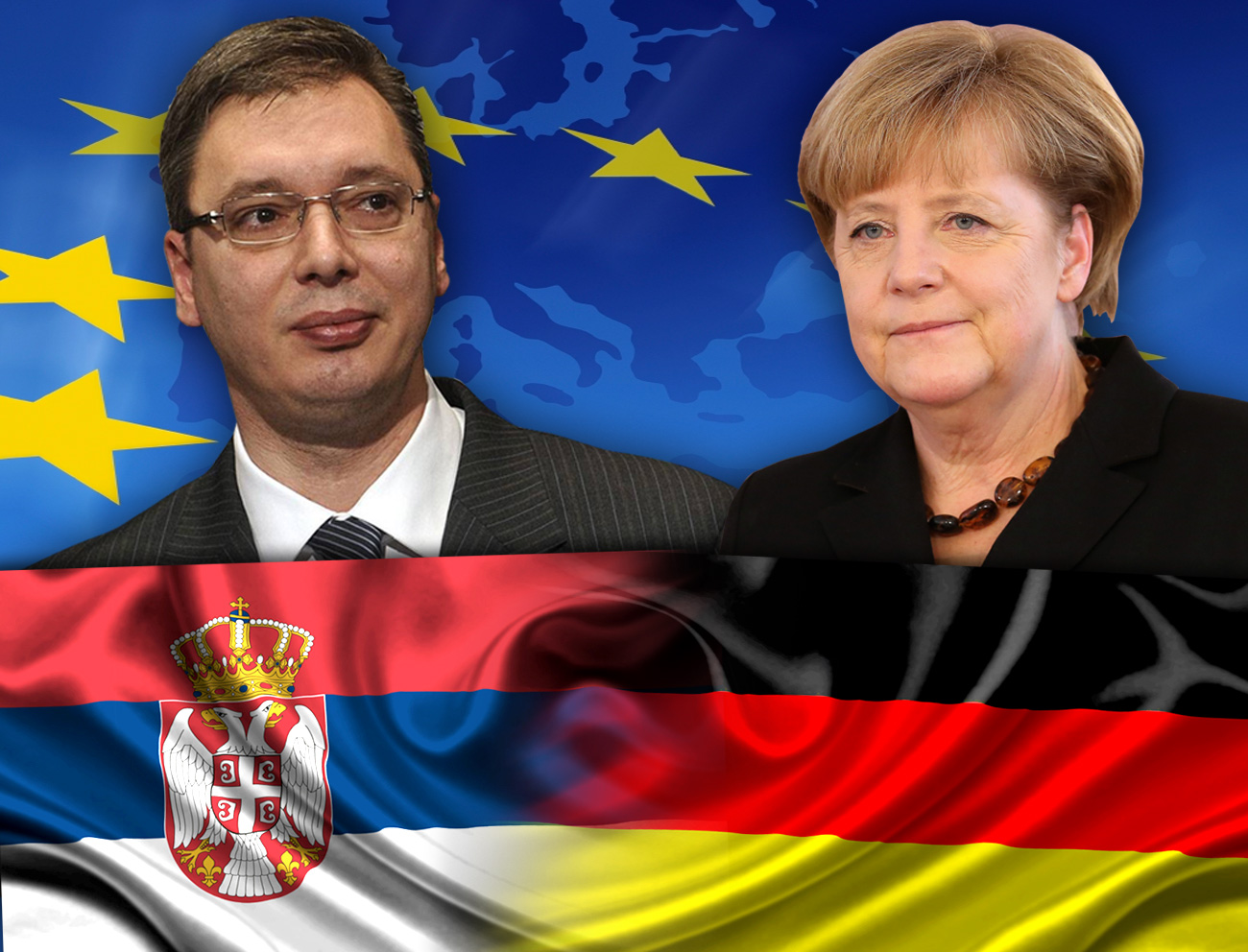Aleksandrar Vučić i Angela Merkel