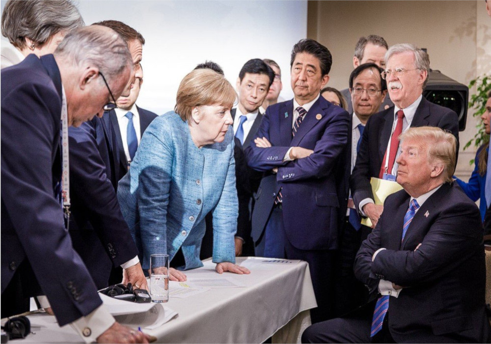 Angela Merkel i Donald Tramp 