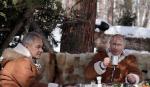 Sergej Šojgu i Vladimir Putin u tajgi