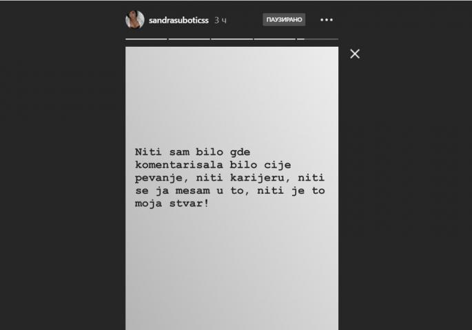 Stori Aleksandre SubotiÄ na Instagramu