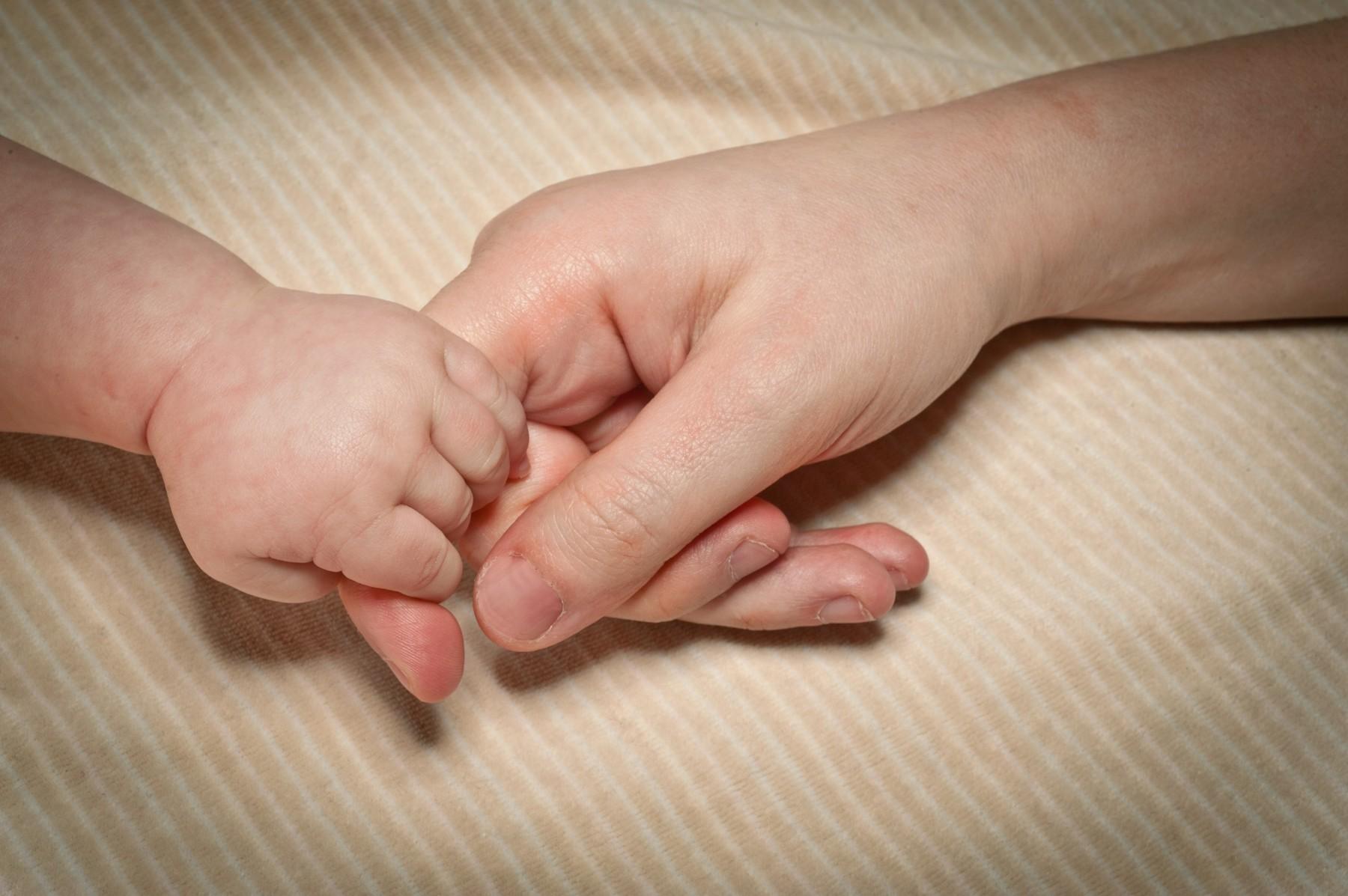 ruka bebe i roditelja
