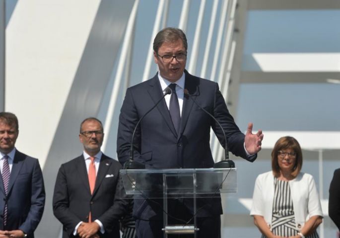 Aleksandar Vučić na otvaranju mosta