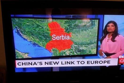 Mapa emitovana na TV CNN