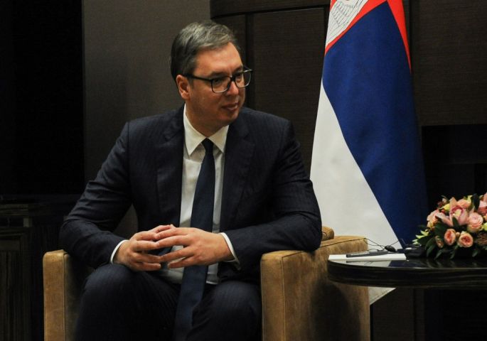 Aleksandar Vučić na sastanku