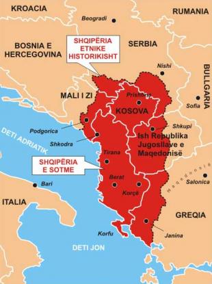 karta srbije granice GRANICE VELIKE ALBANIJE: Ove SRPSKE gradove žele u svojoj državi  karta srbije granice