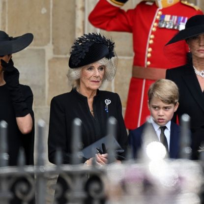 Megan, Kamila, Džordž, Kejt i Šarlot na sahrani kraljice Elizabete II